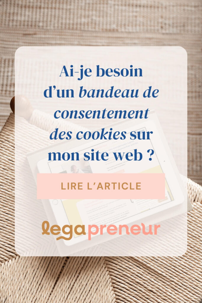 Epingle Pinterest - ai-je besoin d'un bandeau de consentement des cookies sur mon site internet ?